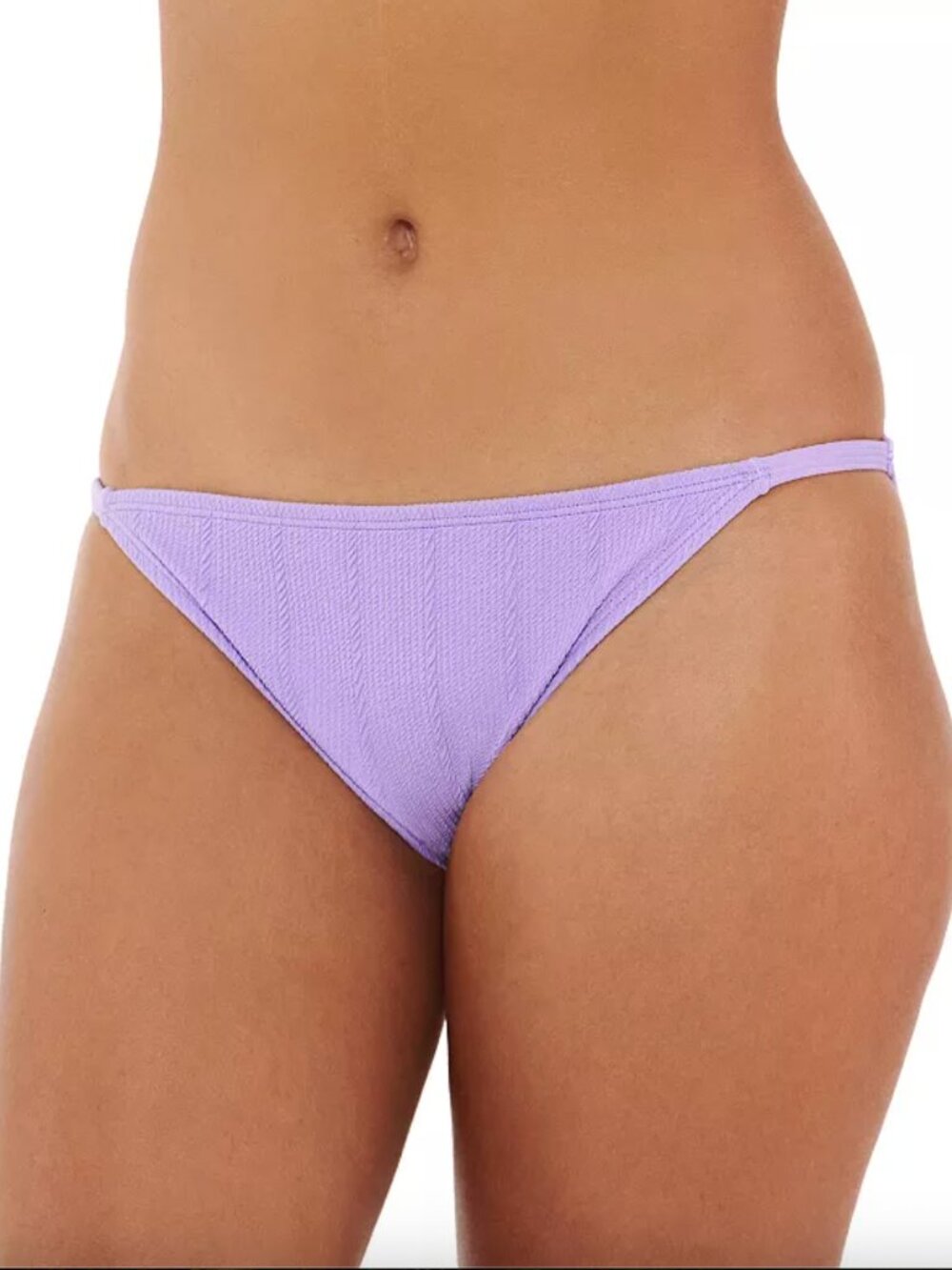 Ninety-Nine Bikini Swim Bottoms Lavender Crinkle Size Small NWT